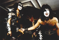Ace Frehley and Gene Simmons of KISS Smiling Used Original Photograph