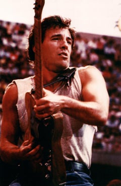 Bruce Springsteen Rocking Out in Concert Vintage Original Photograph