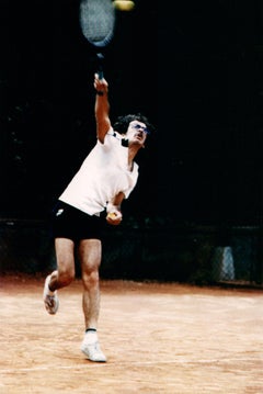 Carlos Santana Playing Tennis Vintage Original Photograph