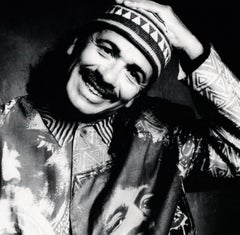 Carlos Santana Smiling in the Studio Vintage Original Photograph