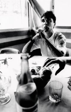 David Byrne Candid at Dining Table Vintage Original Photograph