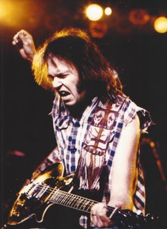 Neil Young Performing in Color Vintage Original Photograph