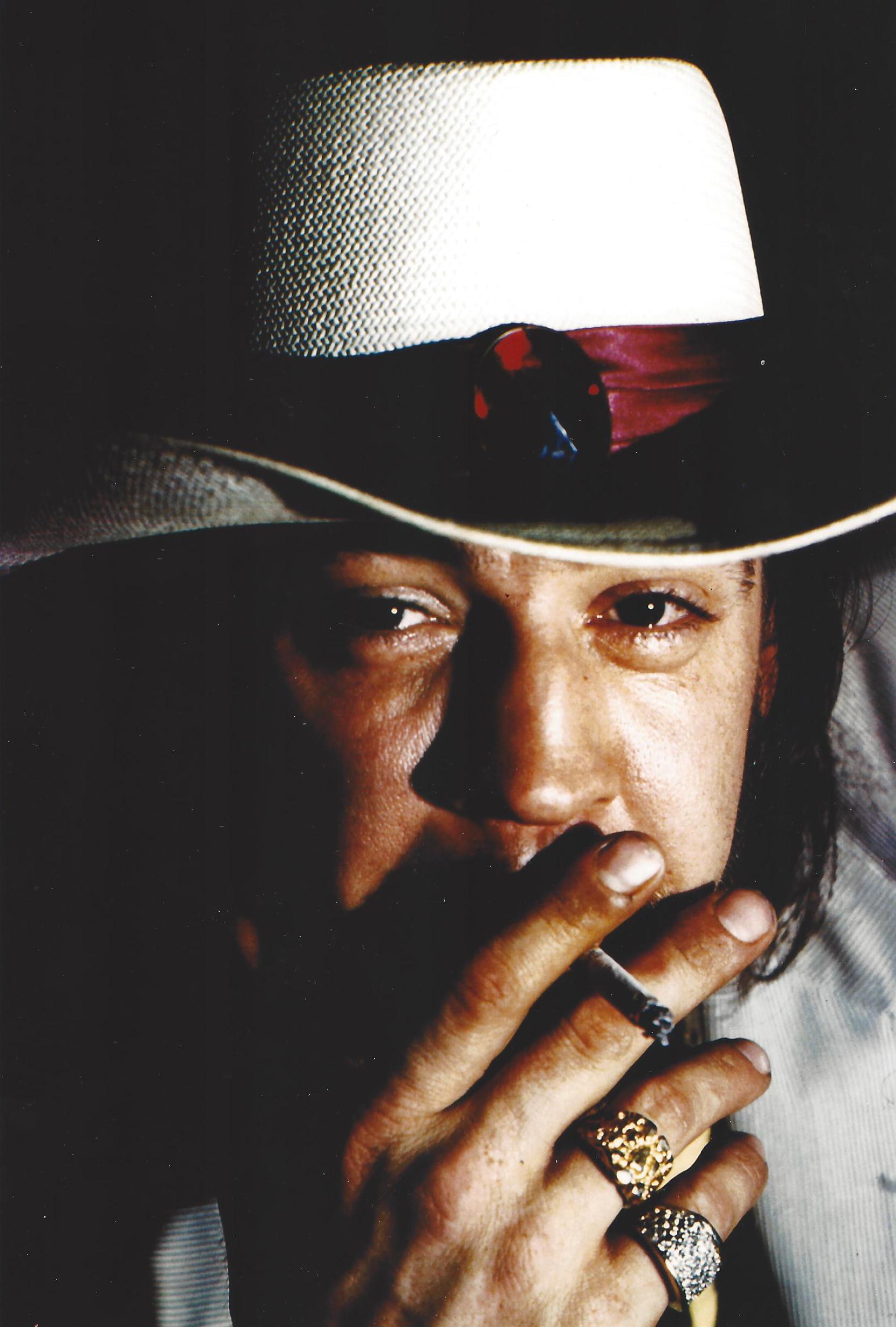 Luciano Viti Color Photograph - Stevie Ray Vaughan Smoking Closeup Vintage Original Photograph