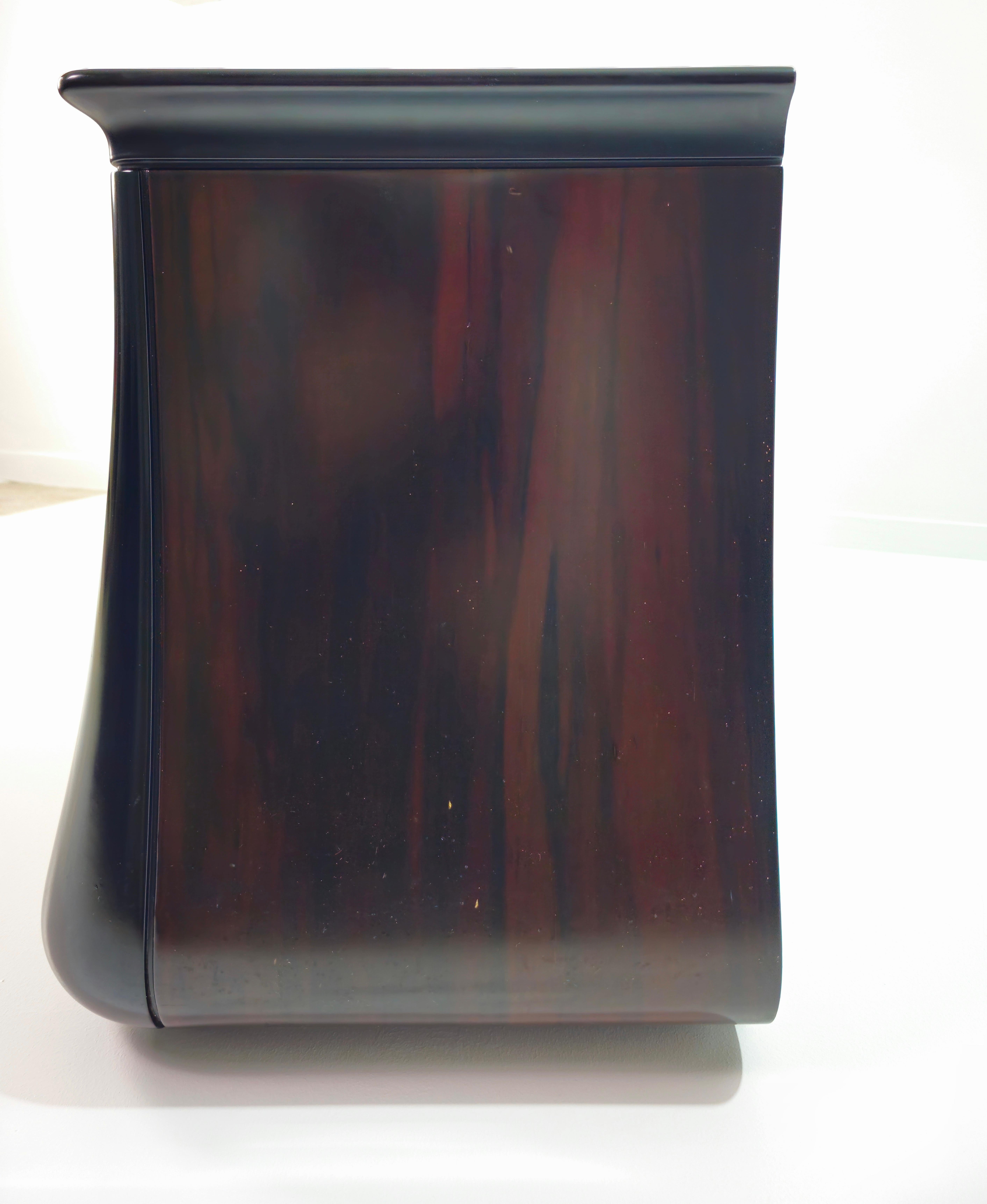Luciano Frigerio Pair of Bedside Tables Ebony Wood Italian  Mid-Century 1970s 8
