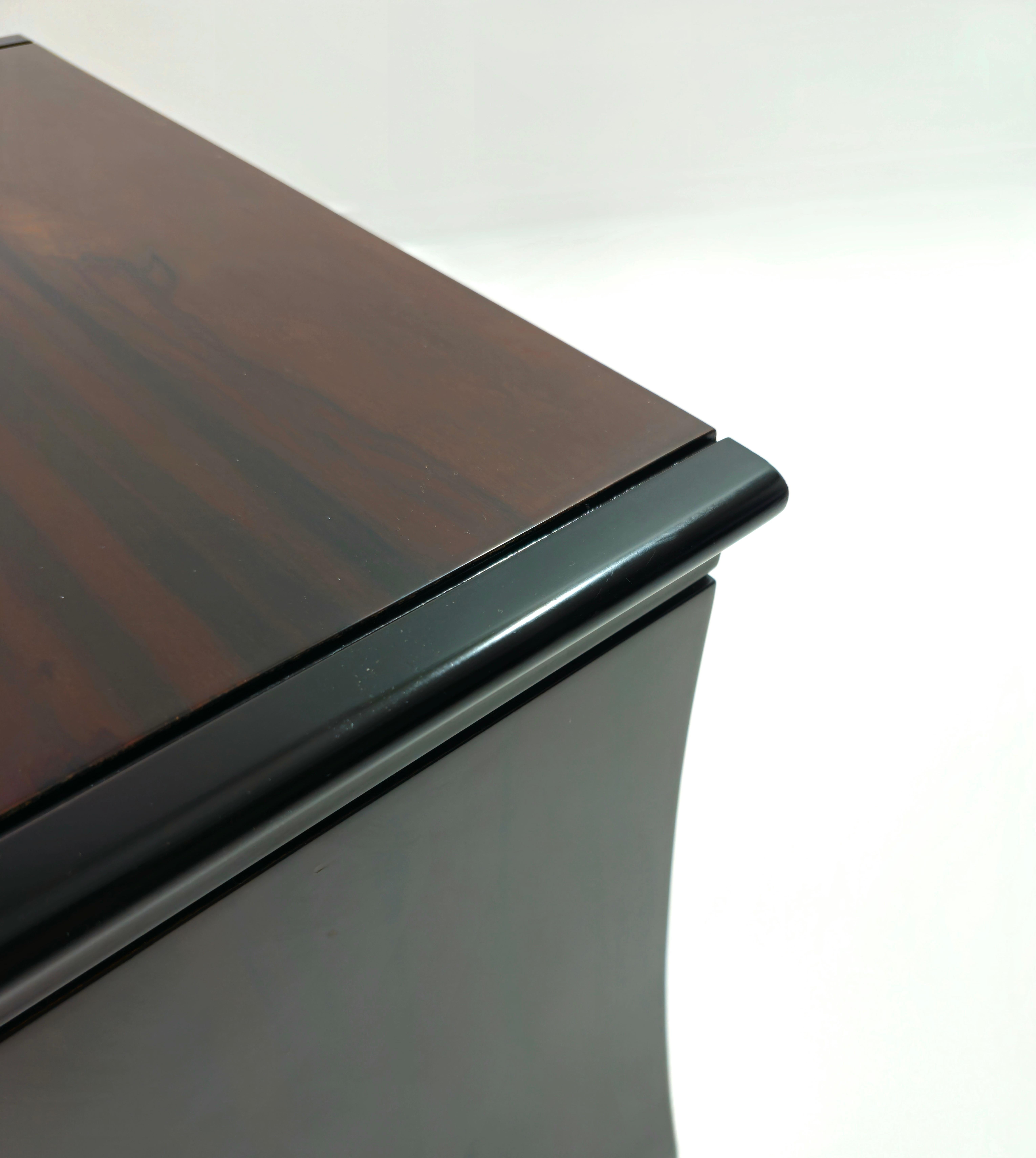 Luciano Frigerio Pair of Bedside Tables Ebony Wood Italian  Mid-Century 1970s 3