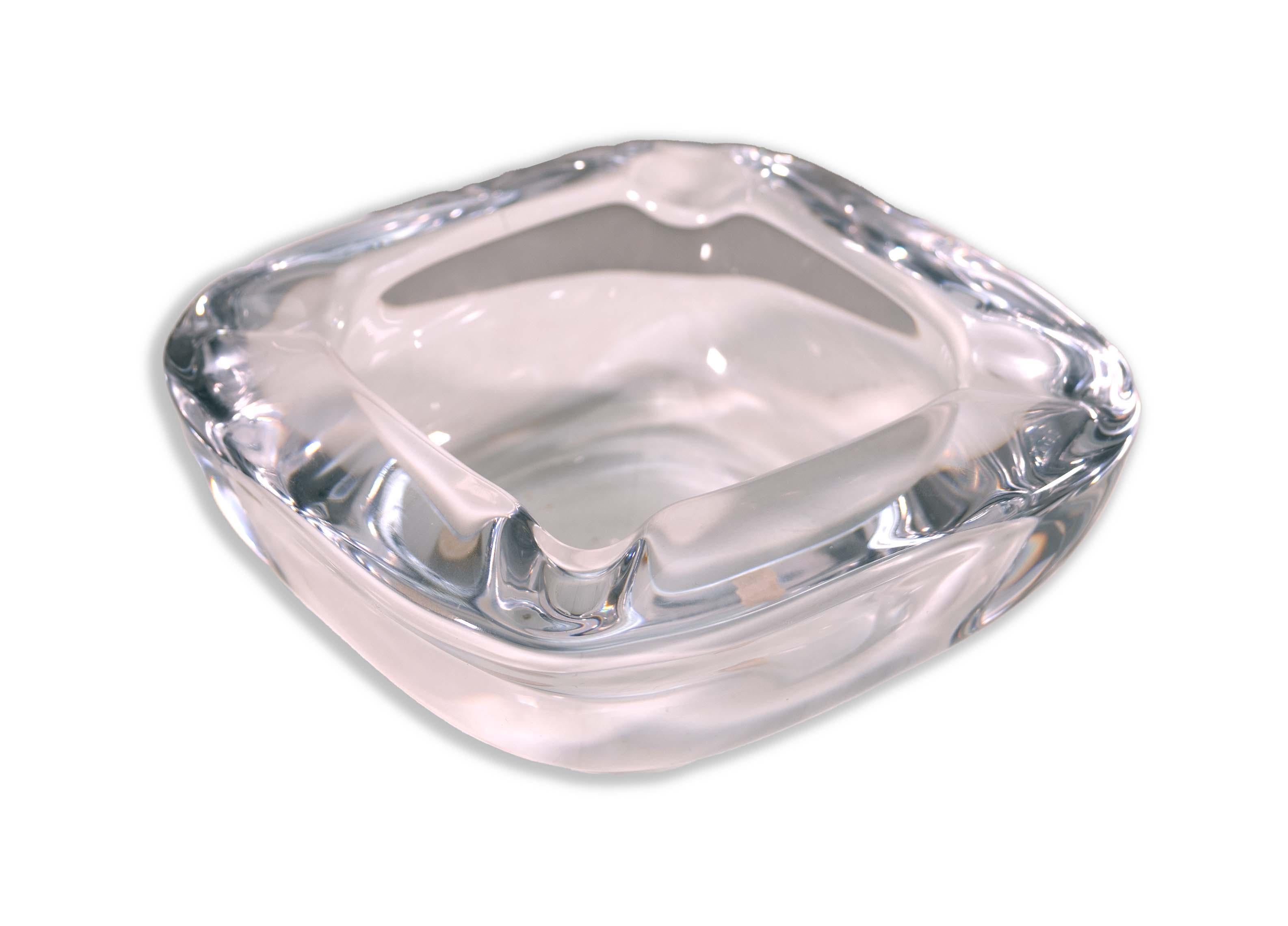 Cenicero de concha de cristal lúcido de Art Vannes Francia 1970 Francés en venta