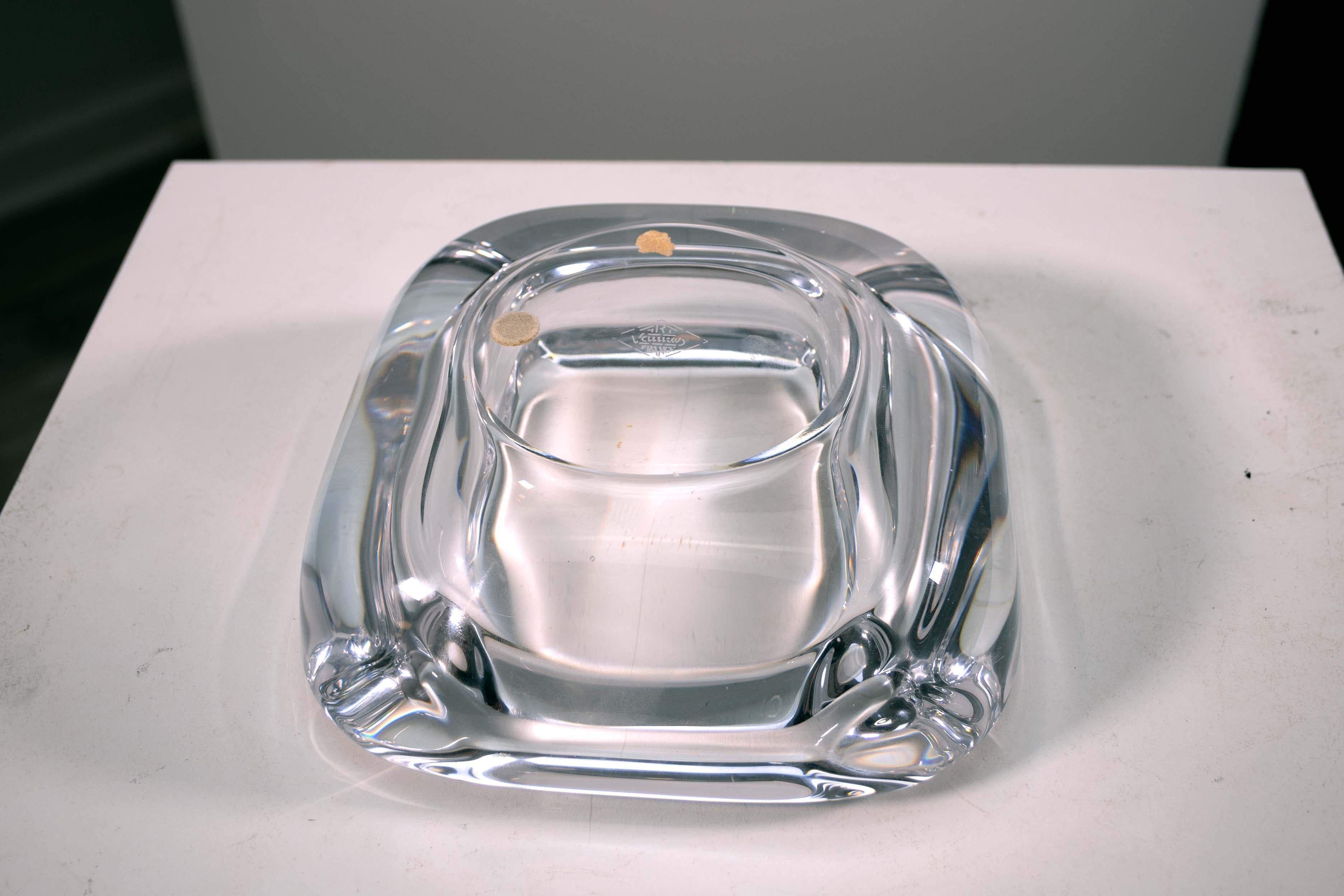 Cenicero de concha de cristal lúcido de Art Vannes Francia 1970 en venta 2