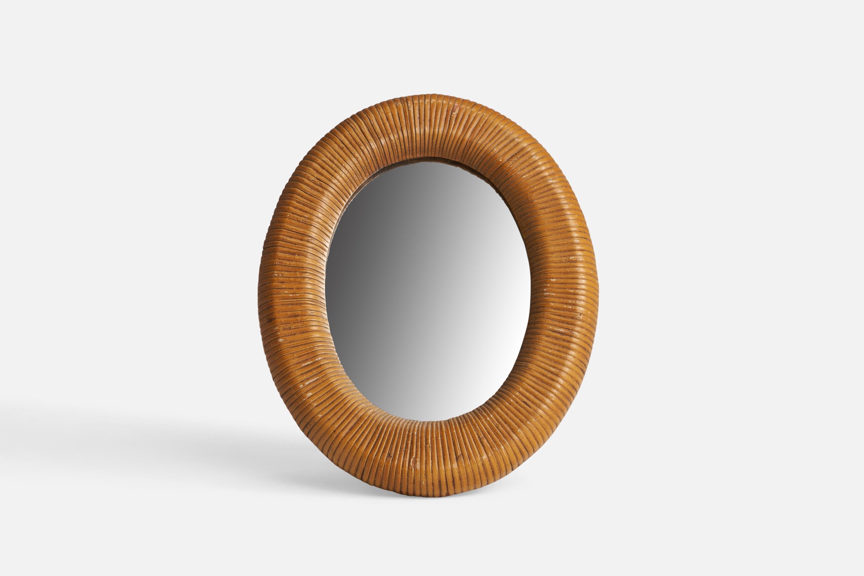 A small table mirror designed and produced by Lucid Lines, Culver City, California, USA, 1976.