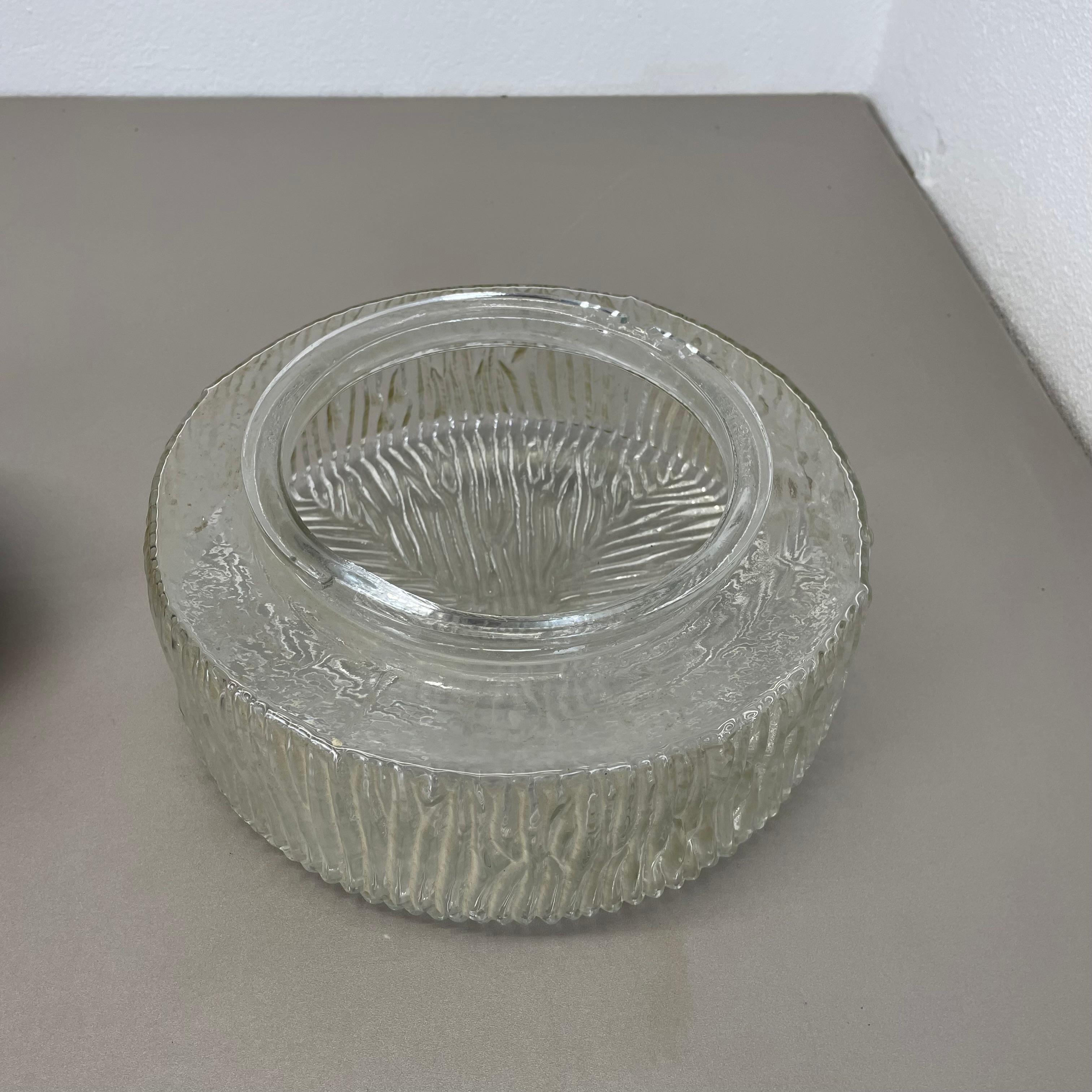lucid textured Wall ceiling Light Helena Tynell Glashütte Limburg Style, 1960er Jahre im Angebot 7