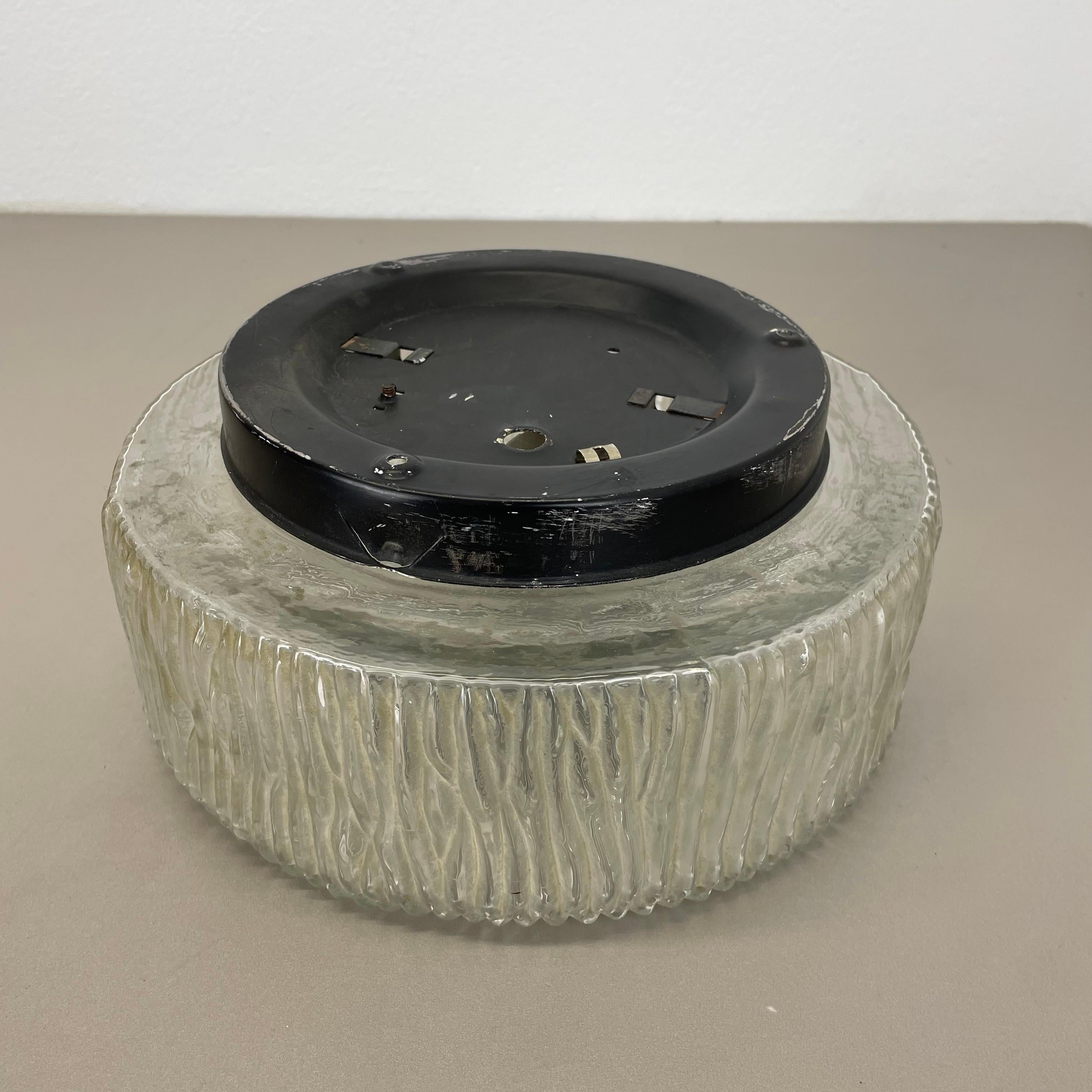 lucid textured Wall ceiling Light Helena Tynell Glashütte Limburg Style, 1960er Jahre im Angebot 9