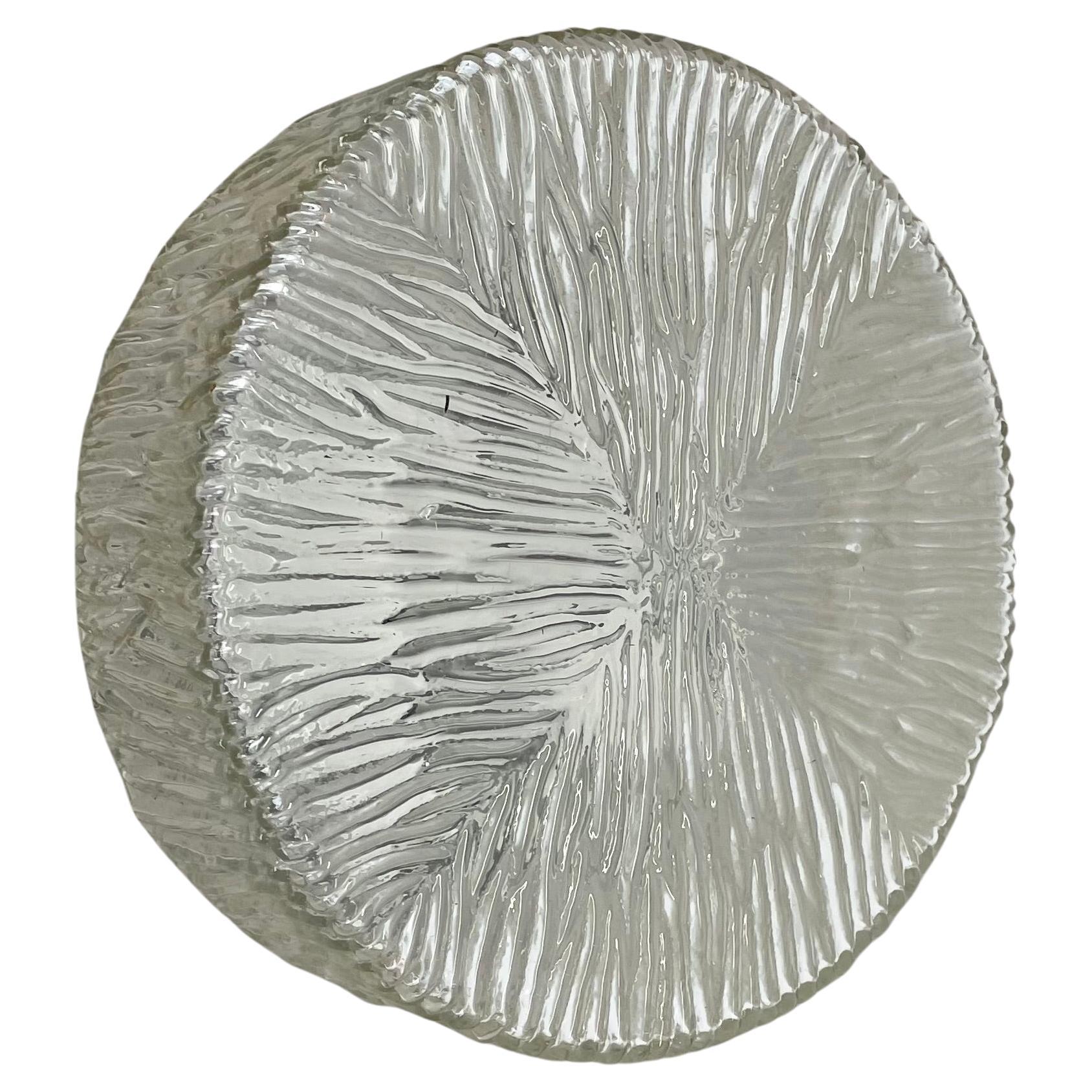lucid textured Wall ceiling Light Helena Tynell Glashütte Limburg Style, 1960s