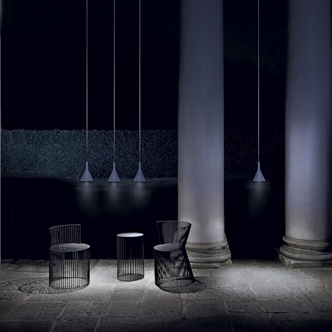 Lucidi and Pevere ‘Aplomb’ Concrete Outdoor Pendant Lamp for Foscarini in Gray
 
Designed by Lucidi and Pevere and produced by Foscarini, the Italian lighting firm founded in Venice on the legendary island of Murano, where generations of master