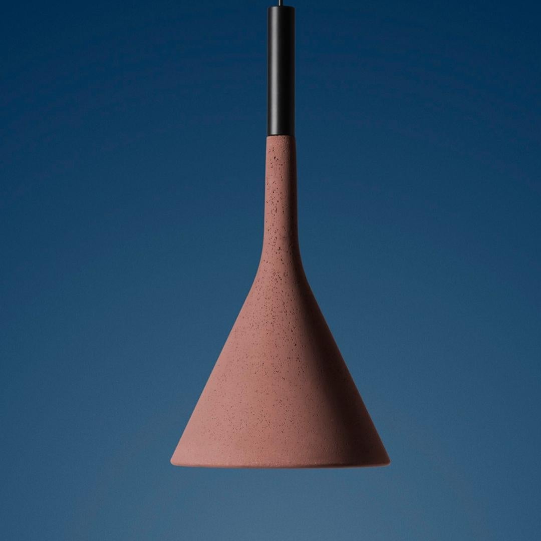 Lucidi and Pevere ‘Aplomb’ Concrete Outdoor Pendant Lamp for Foscarini in Green In New Condition For Sale In Glendale, CA