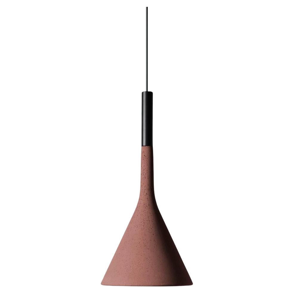 Lucidi and Pevere ‘Aplomb’ Concrete Outdoor Pendant Lamp for Foscarini in Red For Sale