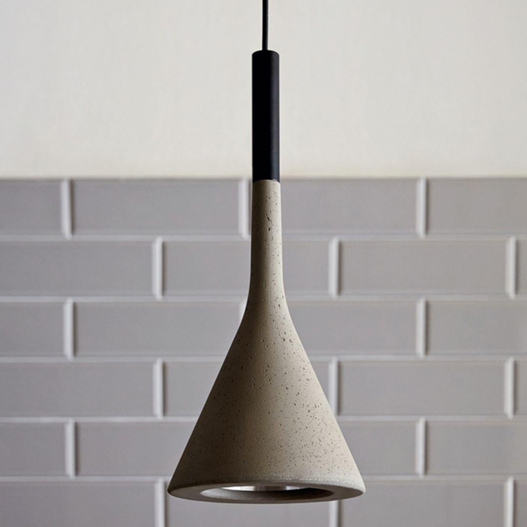 Lucidi & Pevere ‘Aplomb’ Concrete Pendant Lamp in Green for Foscarini For Sale 1