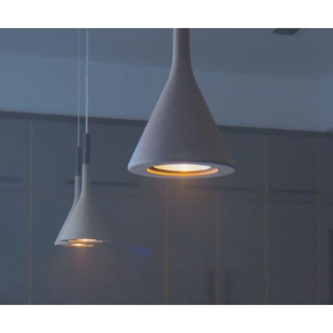 Galvanized Lucidi & Pevere ‘Aplomb’ Concrete Pendant Lamp in Green for Foscarini For Sale