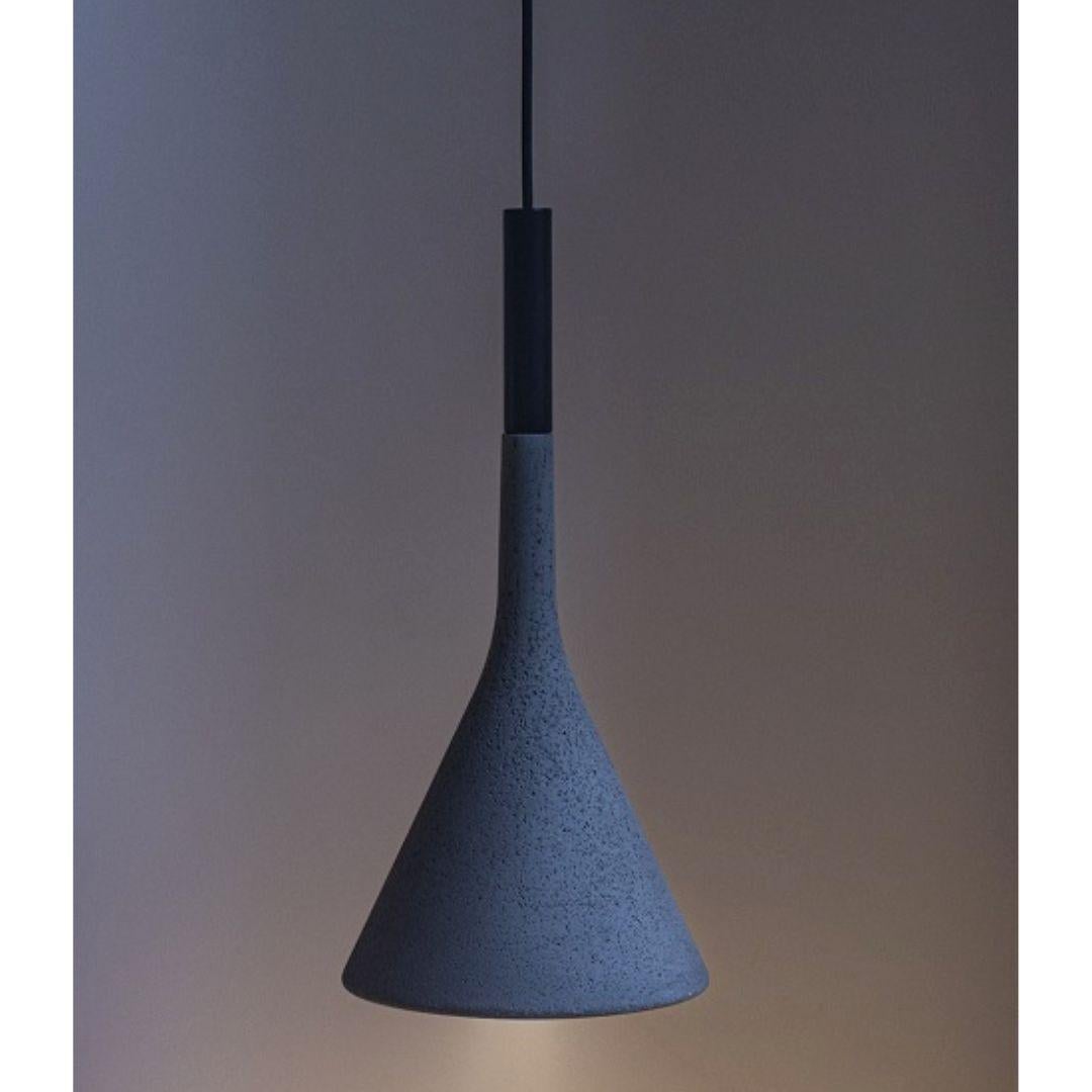 Italian Lucidi & Pevere ‘Aplomb’ Concrete Pendant Lamp in Maroon for Foscarini For Sale