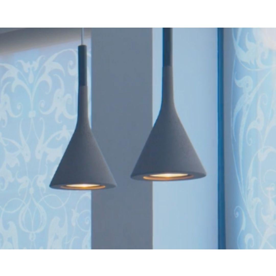 Lucidi & Pevere ‘Aplomb’ Concrete Pendant Lamp in Maroon for Foscarini For Sale 2