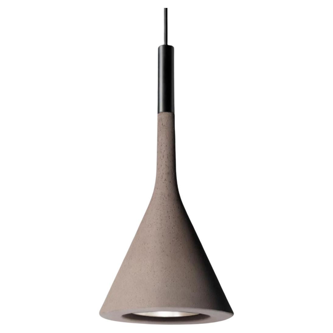 Lucidi & Pevere ‘Aplomb’ Concrete Pendant Lamp in Maroon for Foscarini