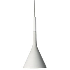 Lucidi & Pevere ‘Aplomb’ Concrete Pendant Lamp in White for Foscarini