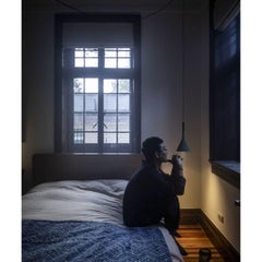 Lucidi & Pevere ‘Aplomb’ Concrete Pendant Lamp in Yellow for Foscarini