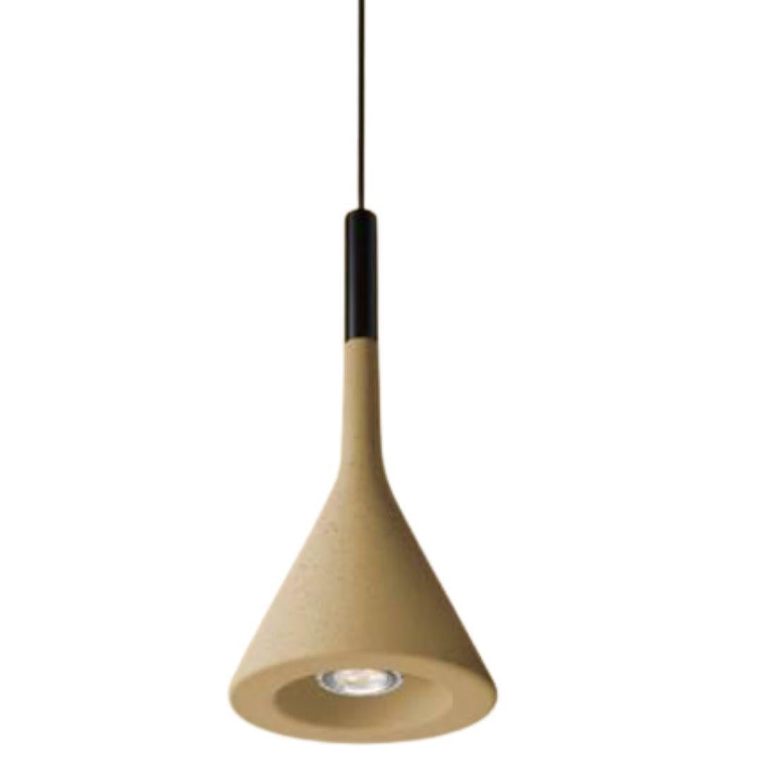 Contemporary Lucidi & Pevere ‘Aplomb’ Concrete Pendant Lamp in Yellow for Foscarini For Sale