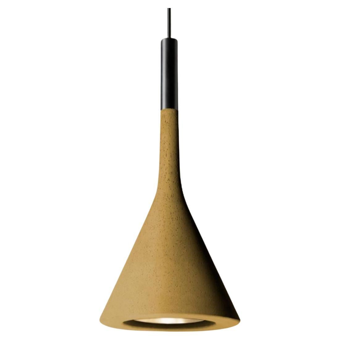 Lucidi & Pevere ‘Aplomb’ Concrete Pendant Lamp in Yellow for Foscarini For Sale