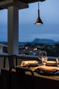 Lucidi & Pevere ‘Aplomb Mini’ Brown Concrete Pendant Lamp for Foscarini