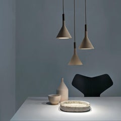 Lucidi & Pevere ‘Aplomb Mini’ Grey Concrete Pendant Lamp for Foscarini