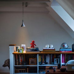 Lucidi & Pevere ‘Aplomb Mini’ White Concrete Pendant Lamp for Foscarini