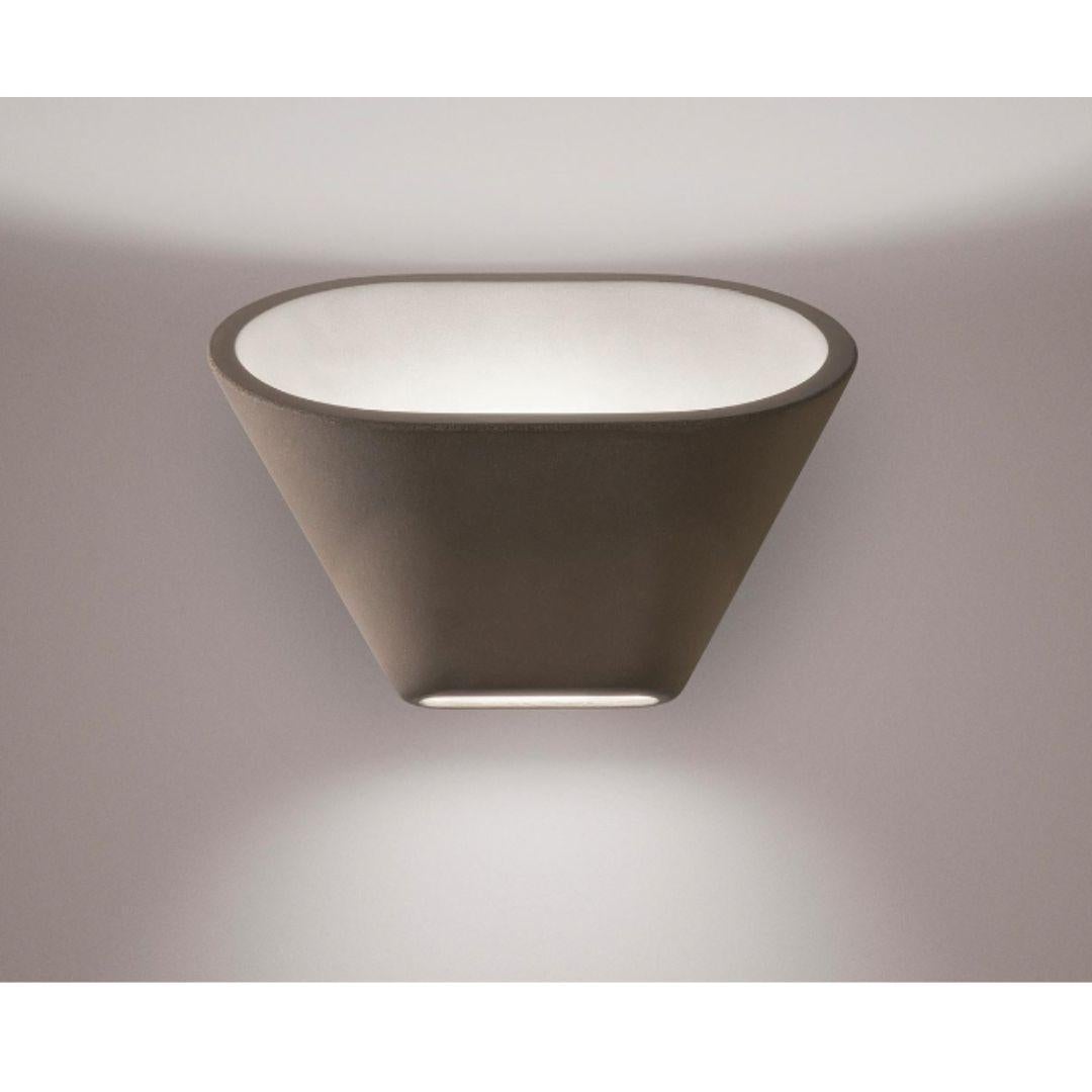 Lucidi & Pevere Lampe murale en béton coulé à la main 'Aplomb' en gris pour Foscarini en vente 2