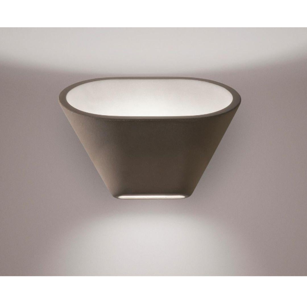 Italian Lucidi & Pevere Hand-Poured ‘Aplomb’ Concrete Wall Lamp in Maroon for Foscarini For Sale