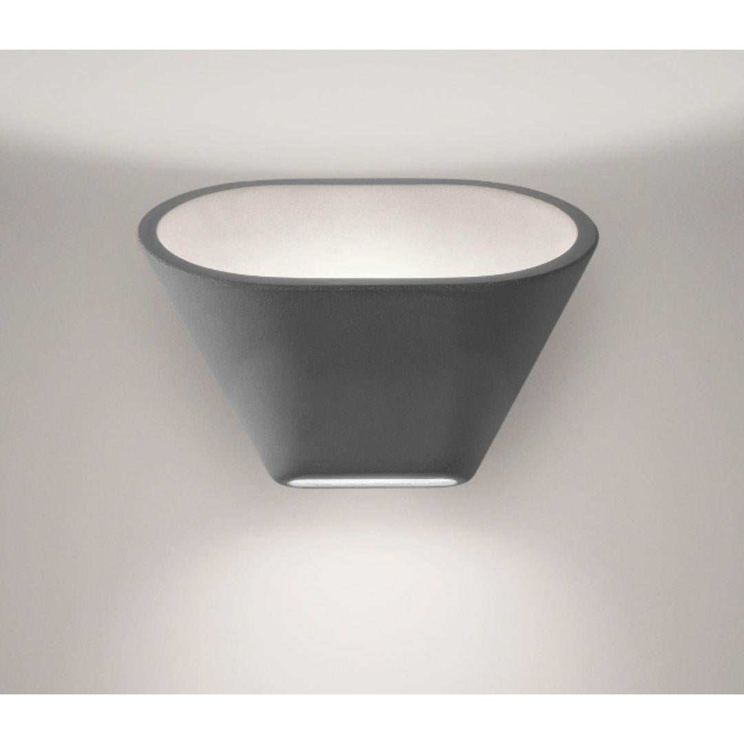 Metal Lucidi & Pevere Hand-Poured ‘Aplomb’ Concrete Wall Lamp in White for Foscarini For Sale