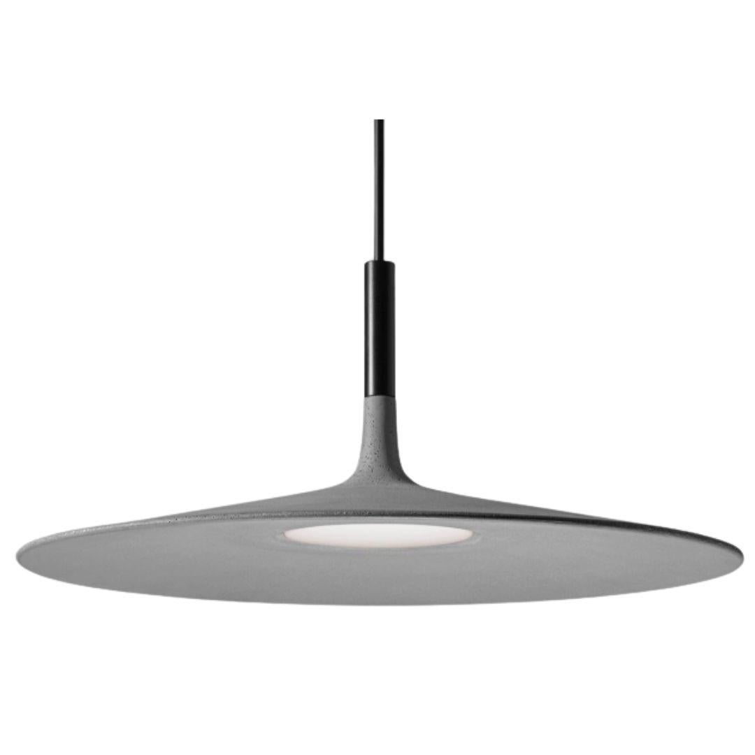Lucidi & Pevere Large ‘Aplomb’ Concrete Pendant Lamp in Maroon for Foscarini For Sale 1
