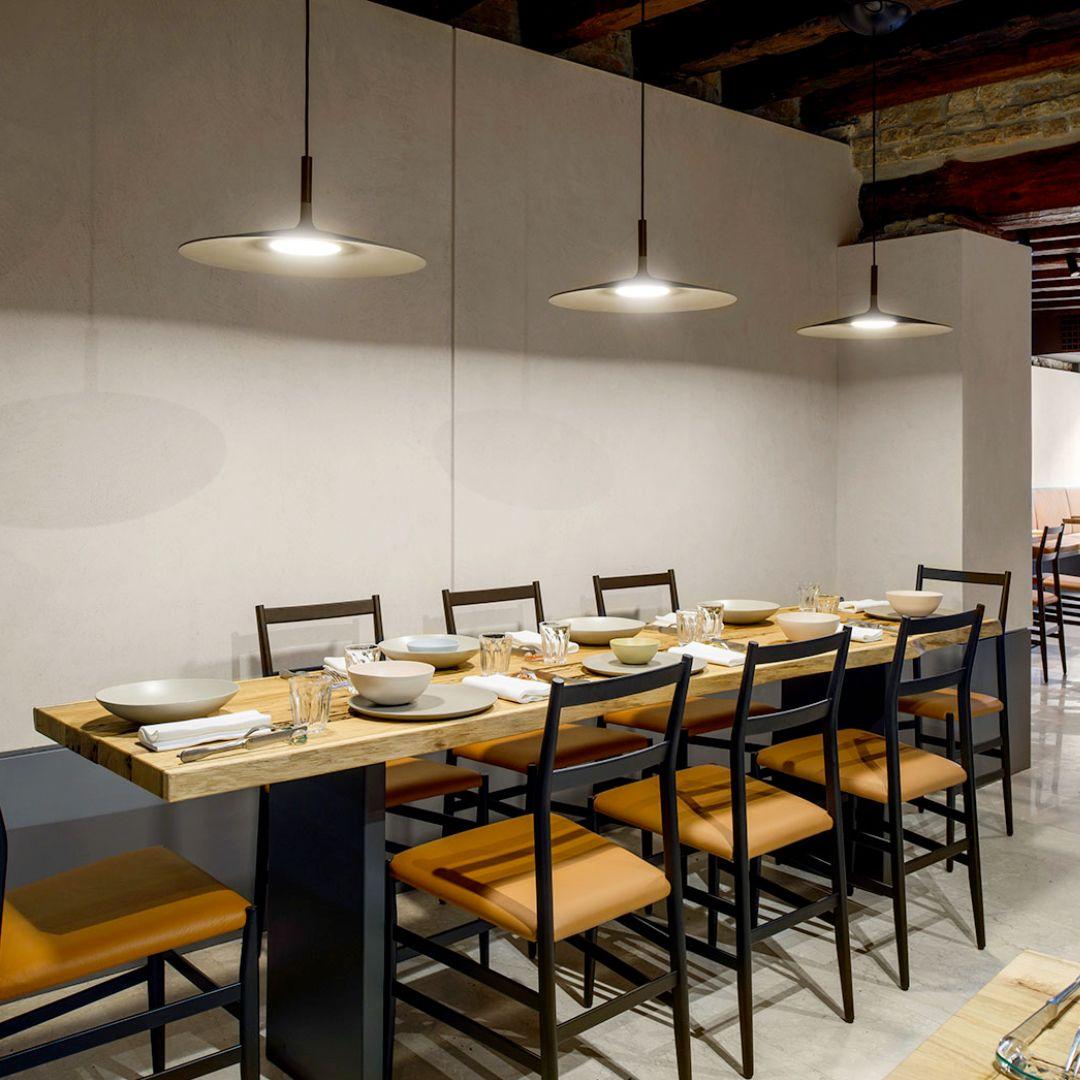 Lucidi & Pevere - Lampada a sospensione grande in cemento 'Aplomb' in marrone per Foscarini in vendita 3