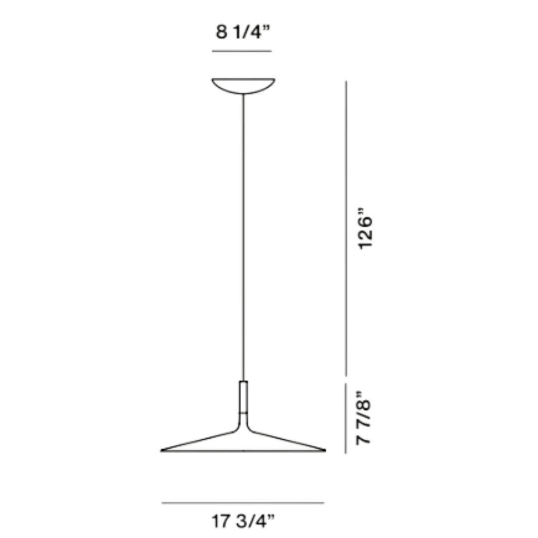 Lucidi & Pevere - Lampada a sospensione grande in cemento 'Aplomb' in marrone per Foscarini in vendita 5