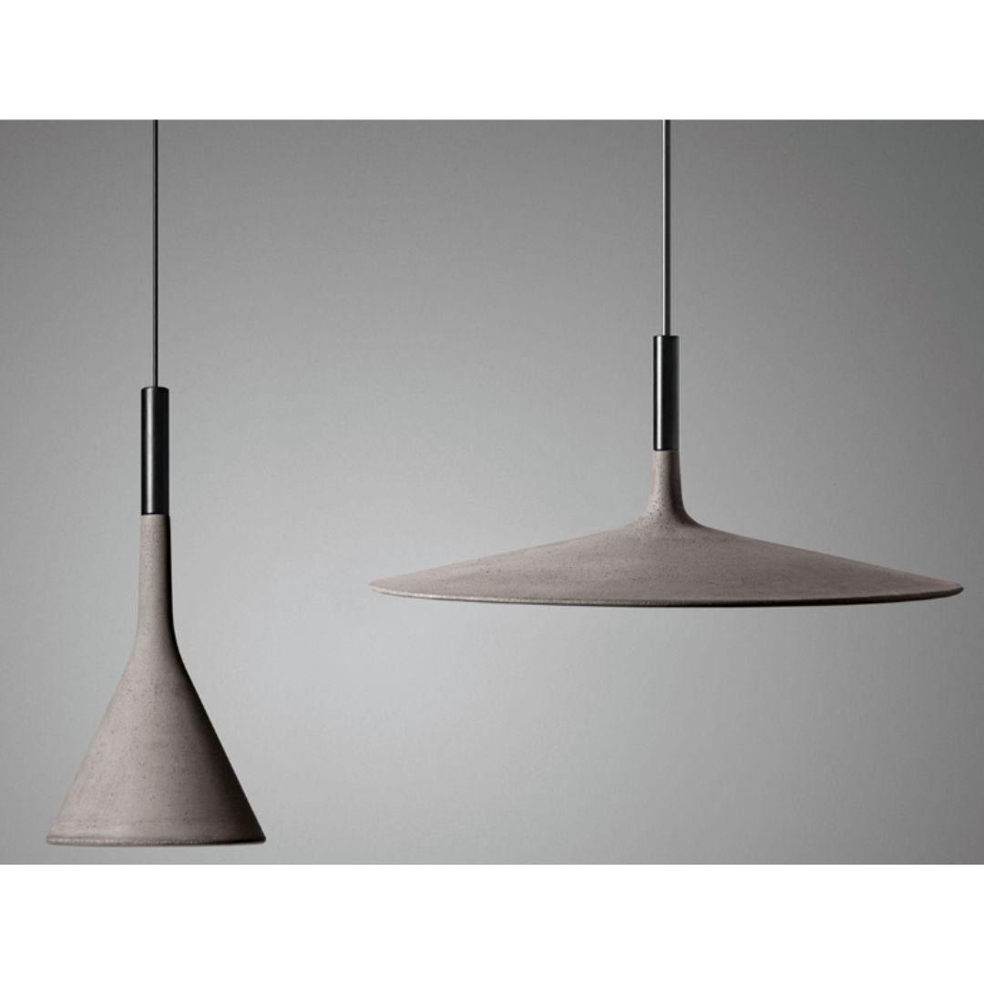 Lucidi & Pevere Large ‘Aplomb’ Concrete Pendant Lamp in Maroon for Foscarini For Sale 5
