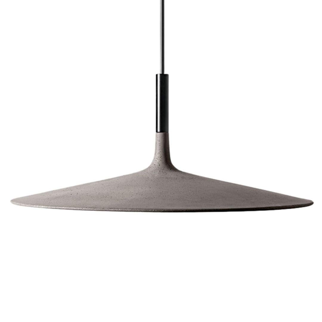 Mid-Century Modern Lucidi & Pevere Large ‘Aplomb’ Concrete Pendant Lamp in Maroon for Foscarini For Sale