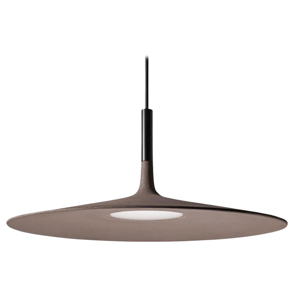 Lucidi & Pevere Large lampe suspendue en béton 'Aplomb' en marron pour Foscarini