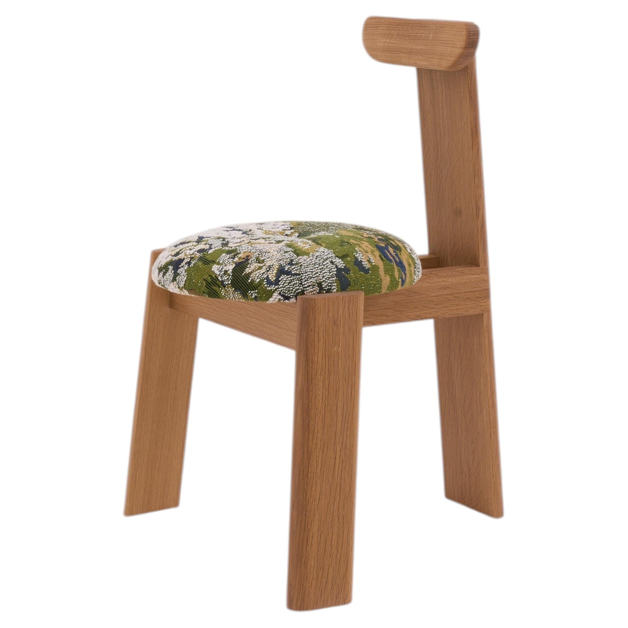 Lucie Chair in Solid Wood & Upholstery by Gregory Beson