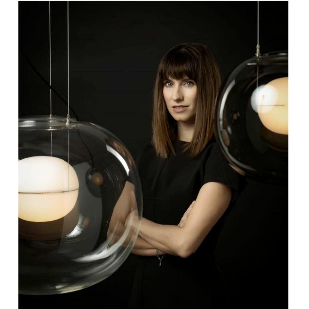 Lucie Koldova, „Big One“, Hängeleuchte aus mundgeblasenem Glas in Grau und Opal für Brokis im Angebot 5