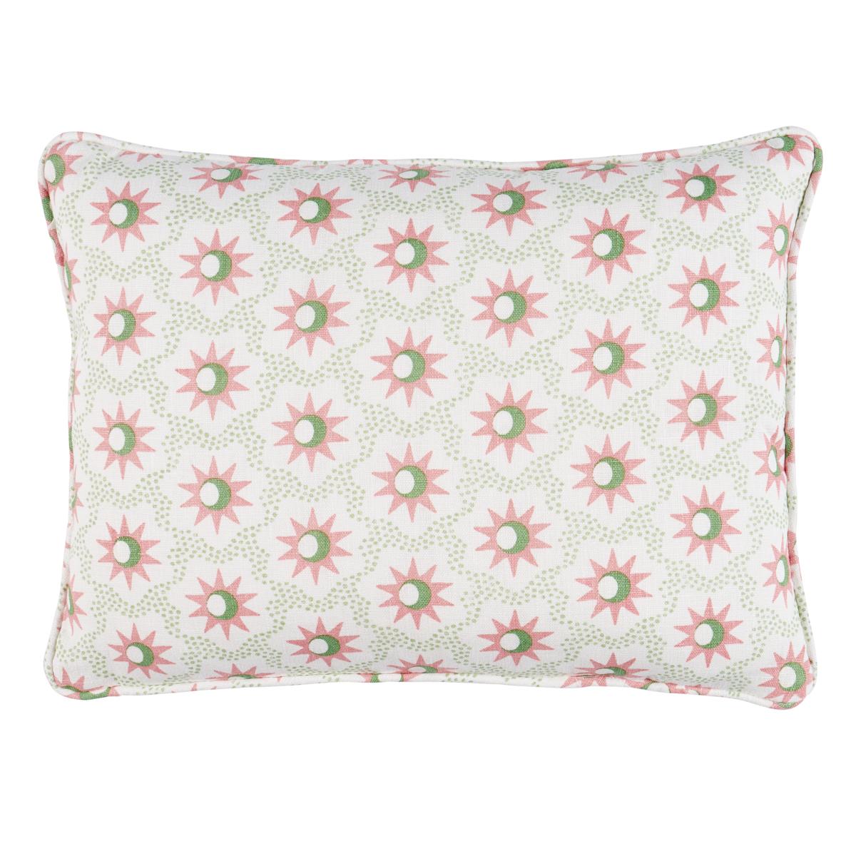 Lucie Pillow in Pink & Green 16 x 12" For Sale