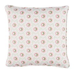 Lucie Pillow in Pink & Green 16 x 16"