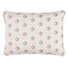 Lucie Pillow in Pink & Green 18 x 12"