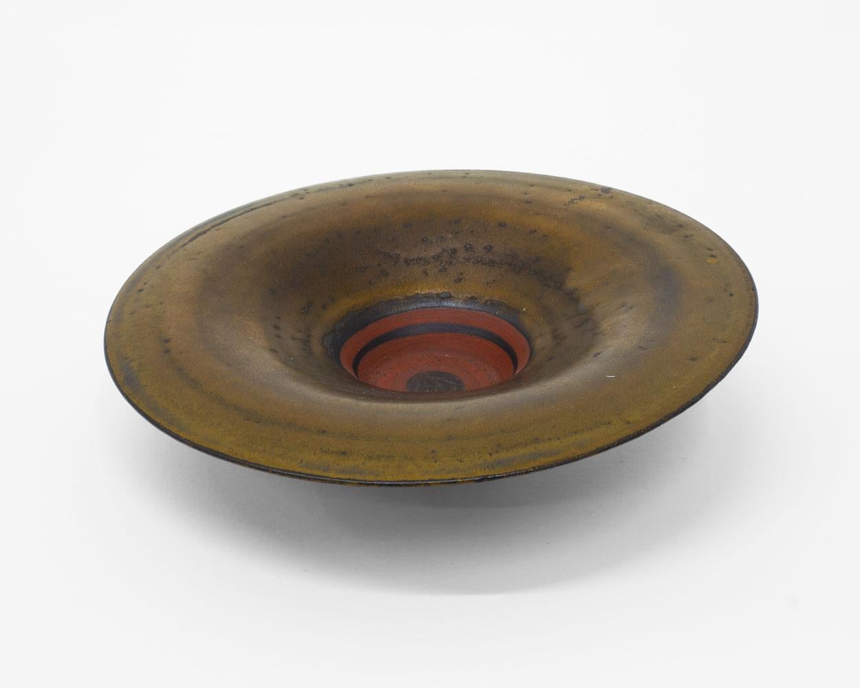 Golden Bowl with Terracotta Well For Sale 1