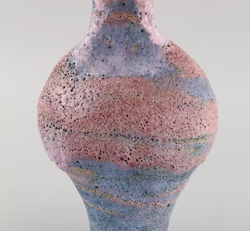 Lucie Rie, Austrian-born British potter. Unique large modernist vase For Sale 1