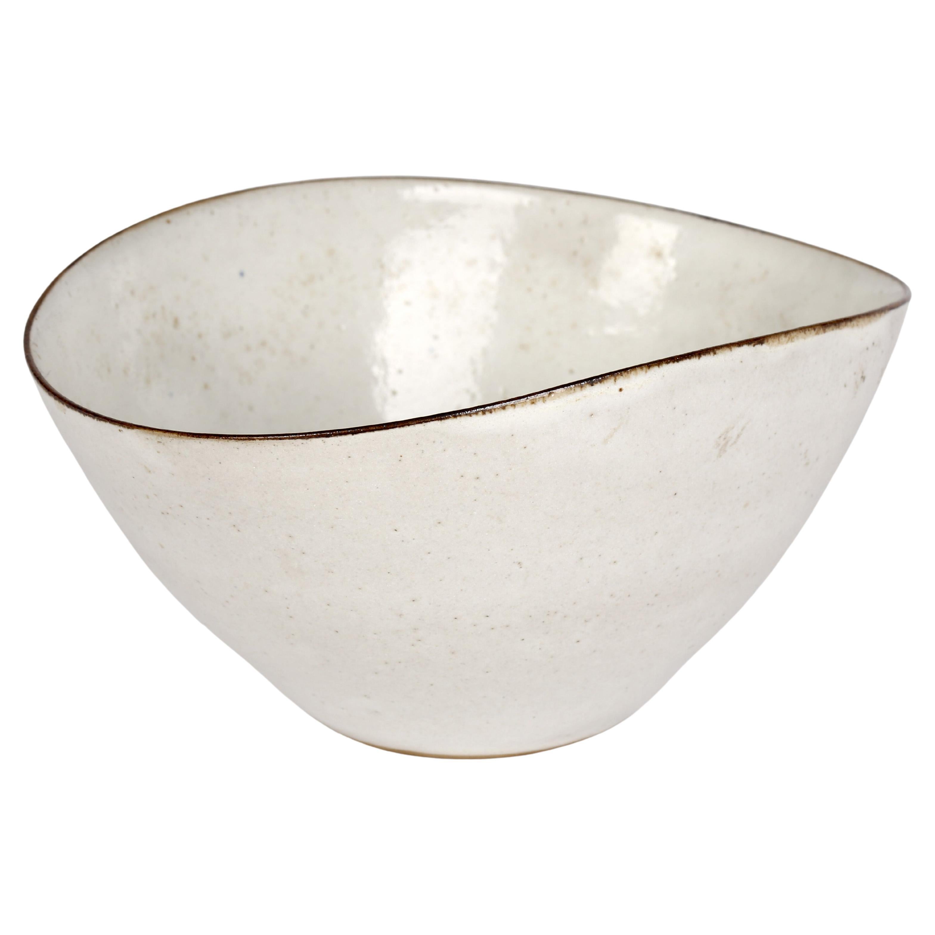 Rie Yellow Speckle British Pottery Bowl, circa 1950s For Sale at 1stDibs