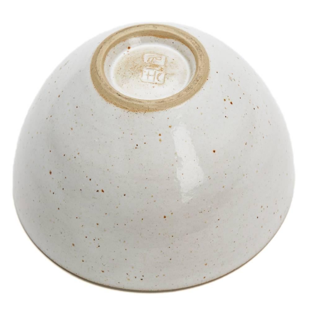 Mid-Century Modern Lucie Rie & Hans Coper Studio Pottery Mustard Glazed Bowl For Sale