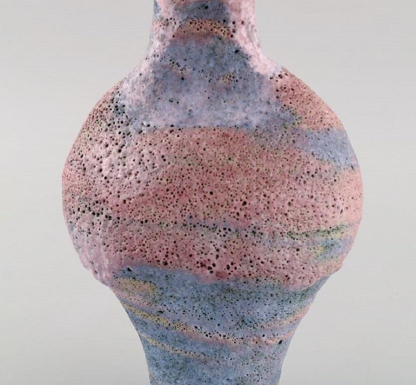 Lucie Rie, Large Modernist Unique Vase in Glazed Ceramics, ca 1970 3