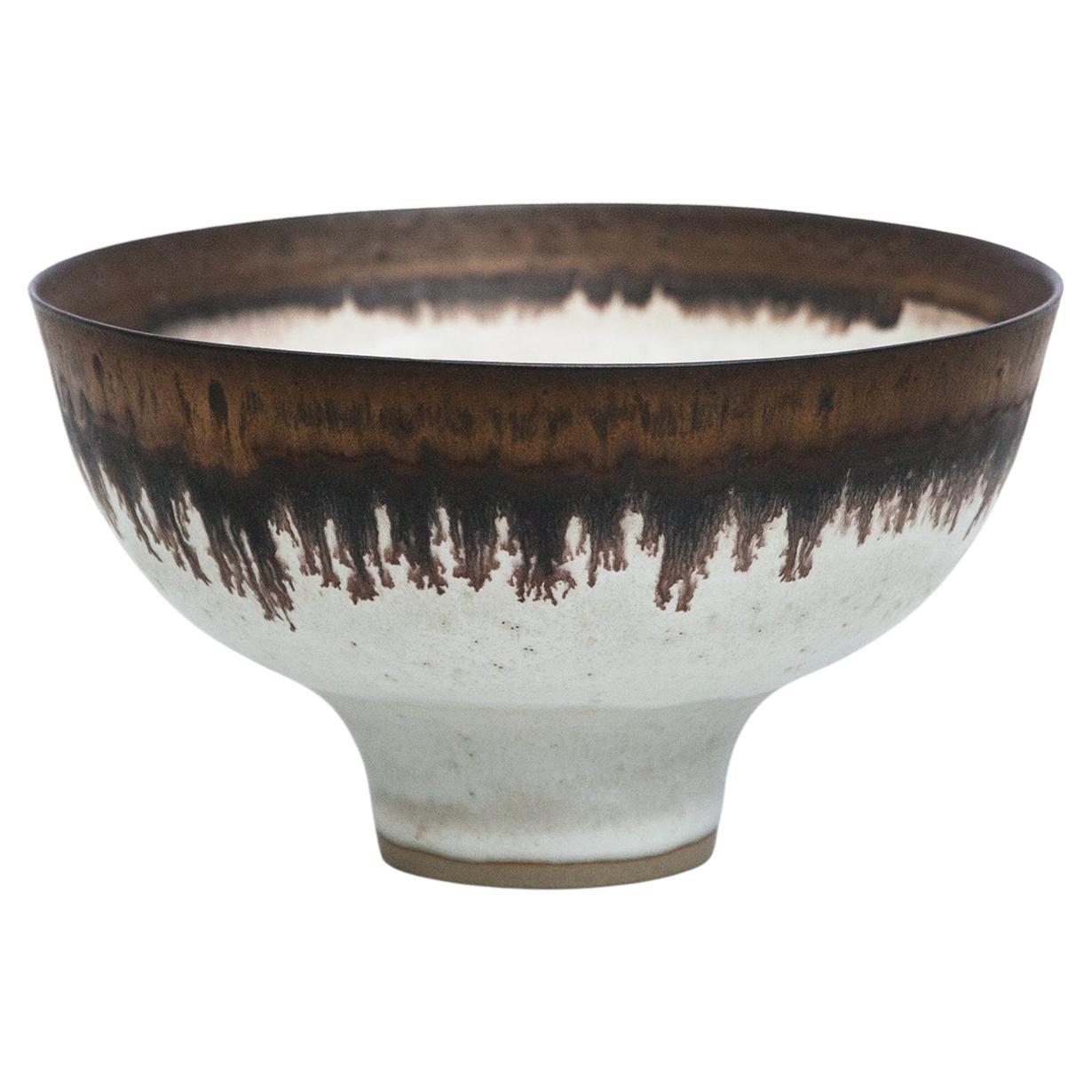 Lucie Rie Manganeze Rim Bowl 1980 For Sale